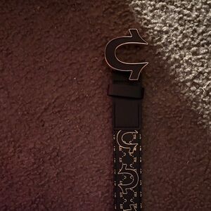 True Religion Black Belt with Bold Logo
